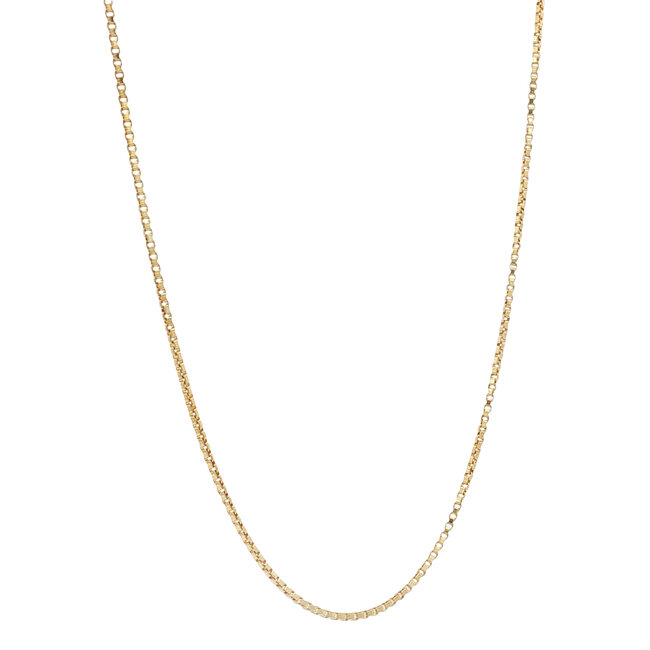 Gold Venetian length necklace 61 cm 14 karat