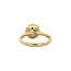 Golden Bron ring with prasiolite 18 karat