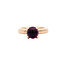 Rose gold Bron ring with garnet 14 karat