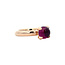 Rose gold Bron ring with garnet 14 karat
