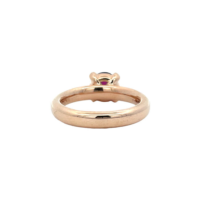 Roségoldener Bron-Ring mit Granat 14 Karat