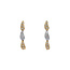 Gold stud earrings with pendant and diamond 14 karat