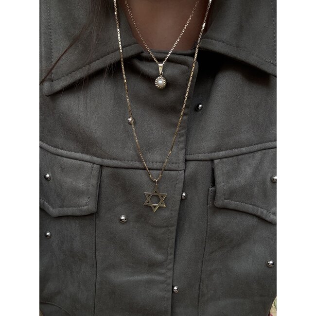 Gouden parel hanger 14 karaat