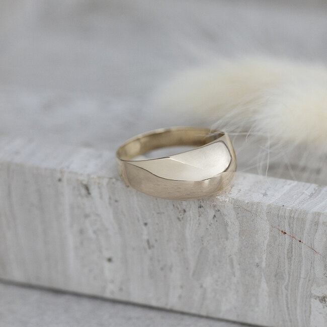 Gouden ballon ring 14 karaat