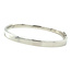 Witgouden gladde bangle 14 karaat