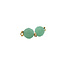 Gold creole pendants with aventurine 14 karat