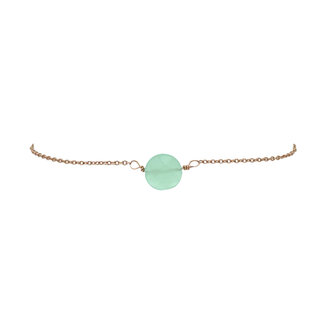 Rose gold bracelet colored stone