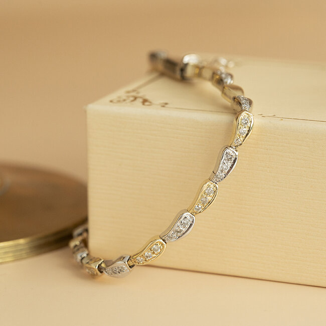 Goldenes Armband mit Diamant 14 Karat