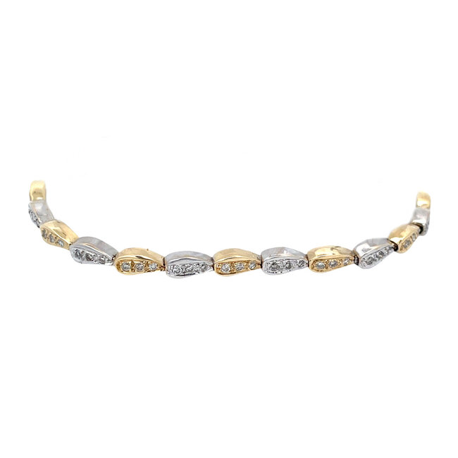 Gold bracelet with diamond 14 karat