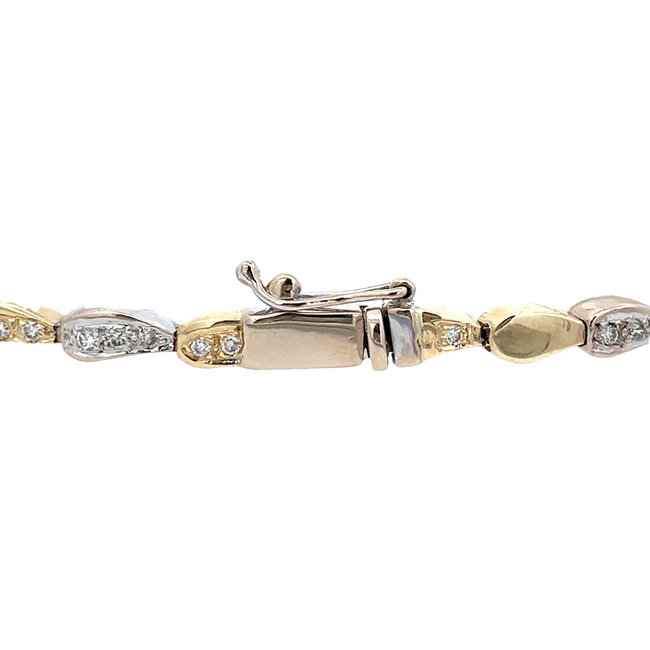 Gouden armband met diamant 14 karaat