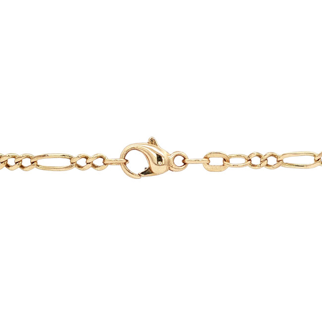 Goldenes Figaro-Armband 20 cm 14 Karat