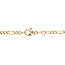 Gouden figaro armband 20 cm 14 karaat
