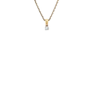 Gold solitaire diamond pendant