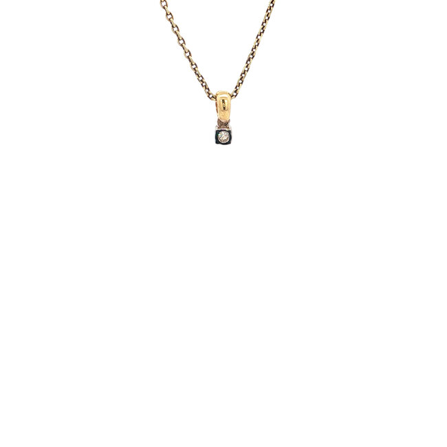 Goldener Solitär-Anhänger mit Diamant 18 Karat* neu