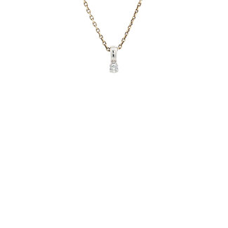 Weißgoldener Solitäranhänger mit Diamant