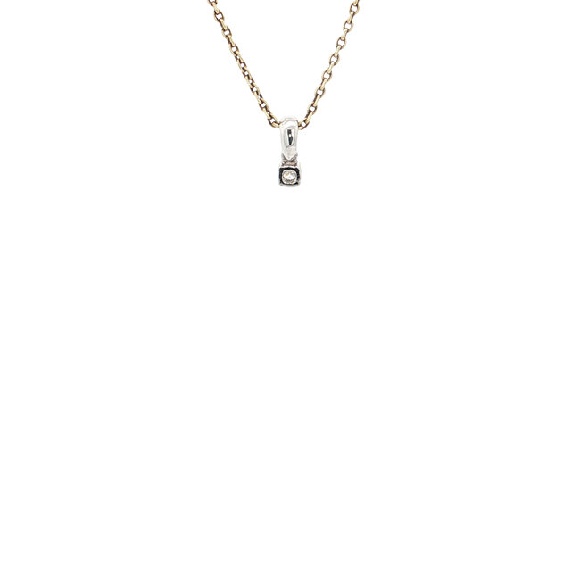 Weißgoldener Solitäranhänger mit Diamant 18 Karat* neu