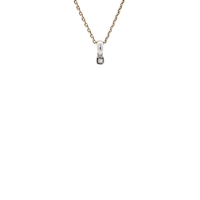 Weißgoldener Solitäranhänger mit Diamant 18 Karat* neu