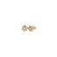 Gold ear studs with zirconia 14 karat