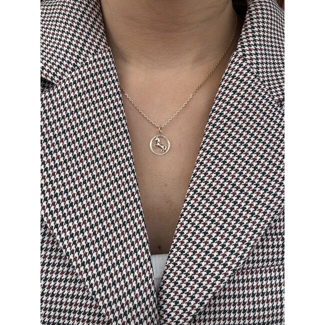 Goldener Anhänger Pferd 14 Karat