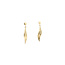 Gold stud earrings with pendant 14 karat