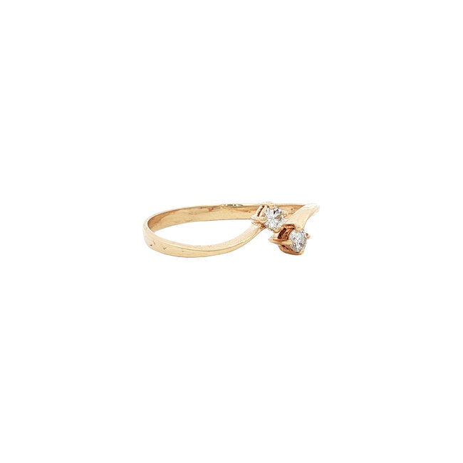 Gouden ring met diamant 14 karaat