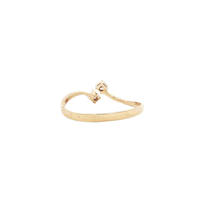 Gouden ring met diamant 14 karaat