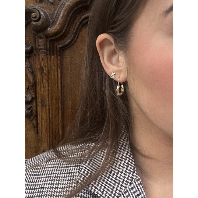 Gold fisherman earrings 14 karat