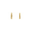 Gold twisted hinged hoop earrings 14 karat