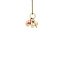 Tricolour golden pendant with sun, moon and star 14 karat
