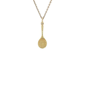 Goldener Anhänger Tennisschläger