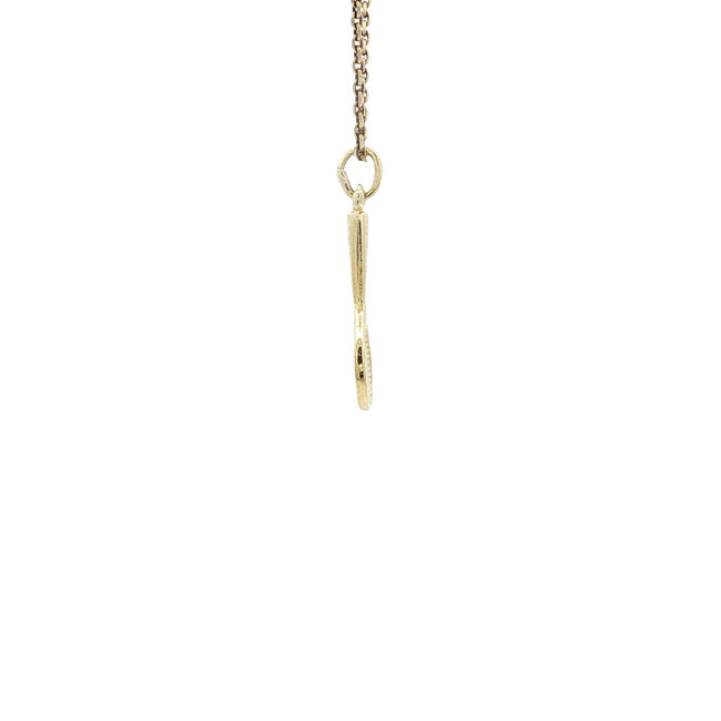 Gold pendant tennis racket 14 karat