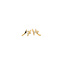 Gold stud earrings with zirconia 14 karat