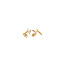 Gold stud earrings with zirconia 14 karat