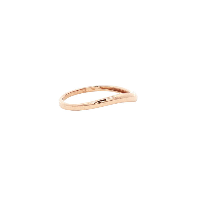 Rose gold hammered ring 14 karat