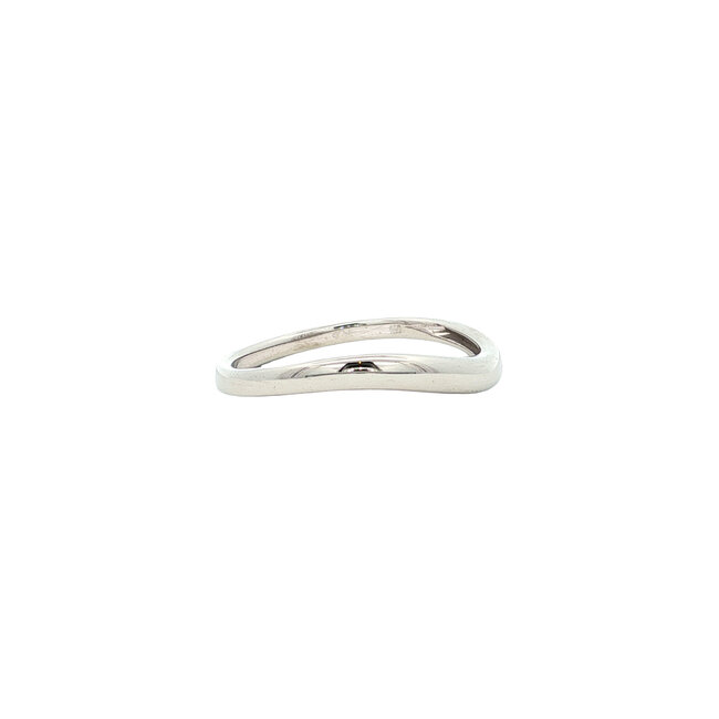 White gold hammered ring 14 karat