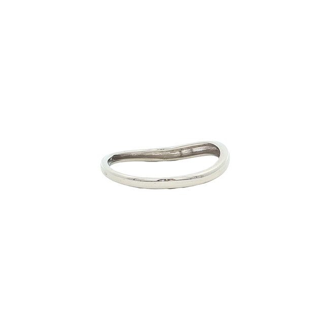 White gold hammered ring 14 karat