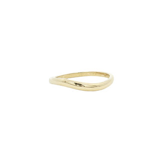 Gold hammered ring