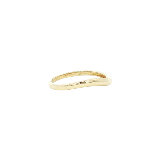 Gold hammered ring 14 karat