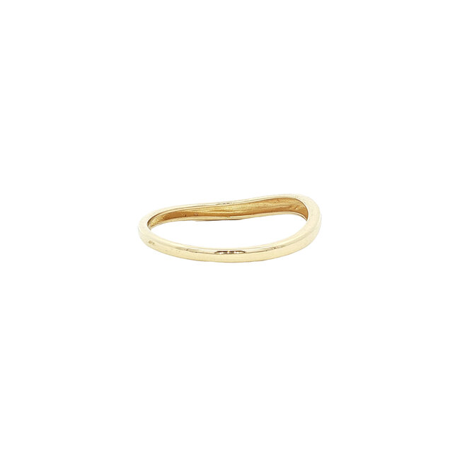 Gold hammered ring 14 karat