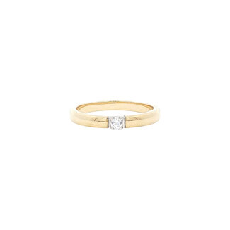 Gouden memoire ring diamant