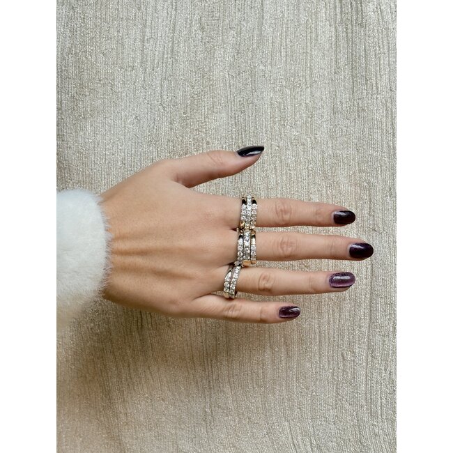 White gold memoire ring with diamond 14 karat* new