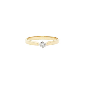 Gold solitaire diamond ring