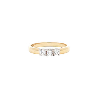 Gouden memoire ring diamant