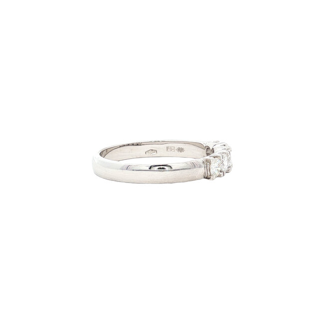 Witgouden memoire ring met diamant 14 karaat* nieuw
