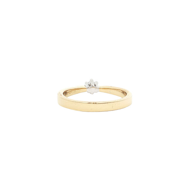 Goldener Solitärring mit Diamant 14 Karat* neu