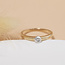 Gold solitaire ring with diamond 14 karat* new