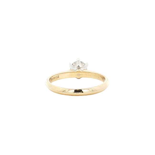 Gouden solitair ring met diamant 0.70ct. 14 karaat*nieuw