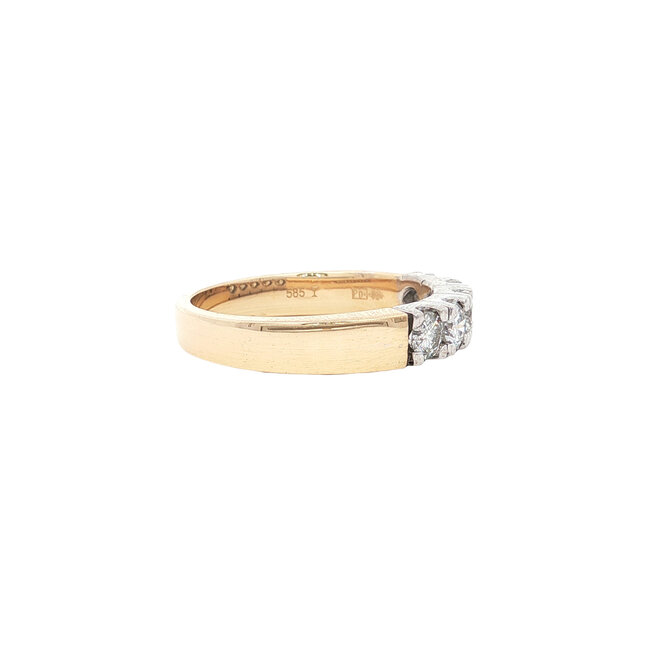 Gouden memoire ring met diamant 14 karaat*nieuw