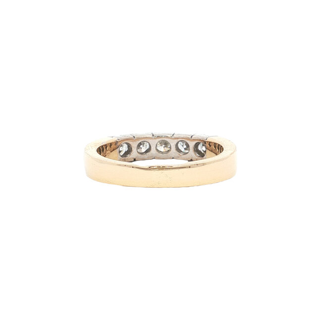 Gouden memoire ring met diamant 14 karaat*nieuw