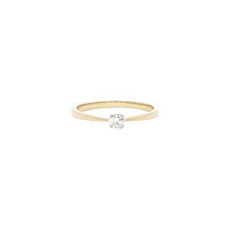 Gouden solitair ring diamant